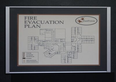 ADA Fire Evacuation Plan with Frame
