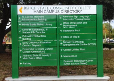 Bishop State directory sign