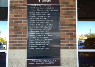 Cardiology Associates directory sign