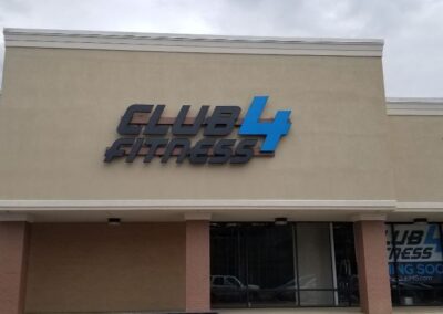 Club 4 fitness wall sign