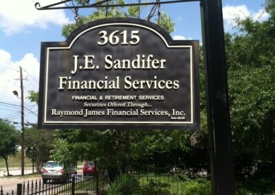 Financial Services wood sign