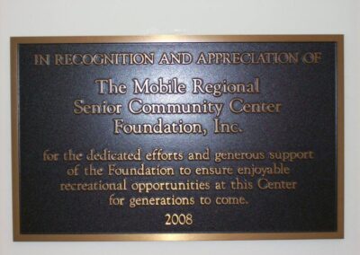 Senior Center Plaque