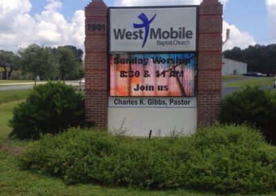 West Mobile Baptist Church sign